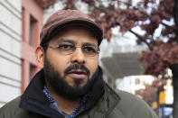 Hossein Hashemi, son of Marizeh Hashemi, an American-born anchor for Iran's state television, leaves federal court in Washington, Friday, Jan. 18, 2019. According to partially unsealed federal court documents, Hashemi, who has been jailed in the U.S., has not been accused of any crime. She has been detained as a material witness, though it's unclear for which case. (AP Photo/Manuel Balce Ceneta)