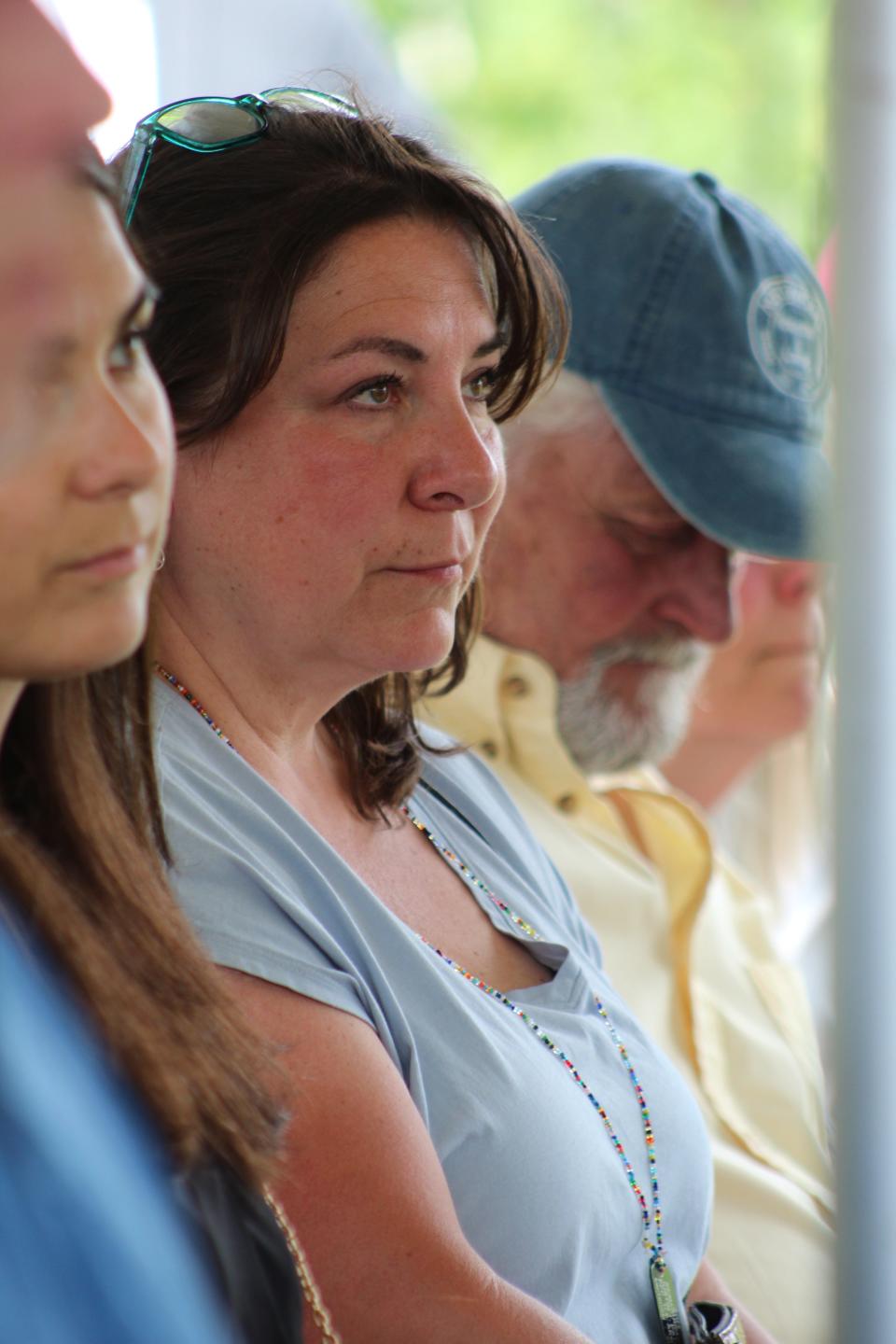 Members of Justin Paton's family — a soldier from Indian River who was killed in Iraq — attended the groundbreaking Thursday, including  niece Amanda Vizina, sister Stormy Dickinson, father Don Paton and mother Shelley Paton.