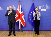 EU Commission President von der Leyen meets British PM Johnson in Brussels