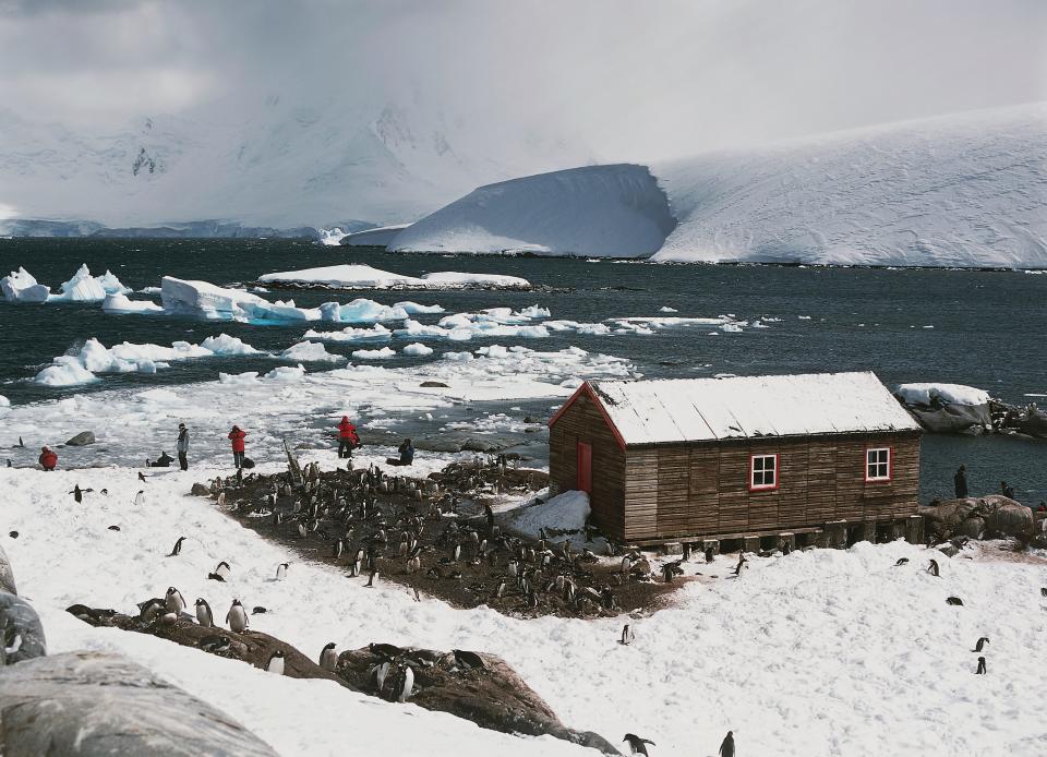 the "Penguin Post Office," Port Lockroy on Goudier Island in Antarctica