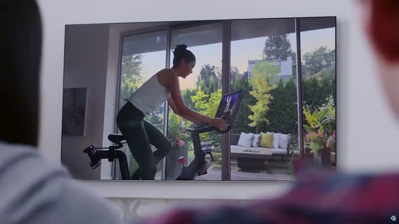 Peloton "The Gift That Gives Back" exercise bike advertisement