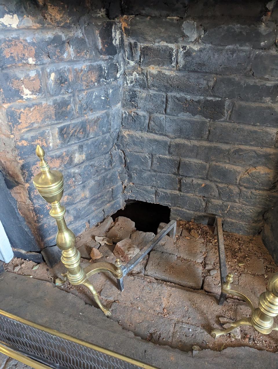 Fireplaces, among other parts of the structures, need attention through a recently received grant at the Blount Mansion.