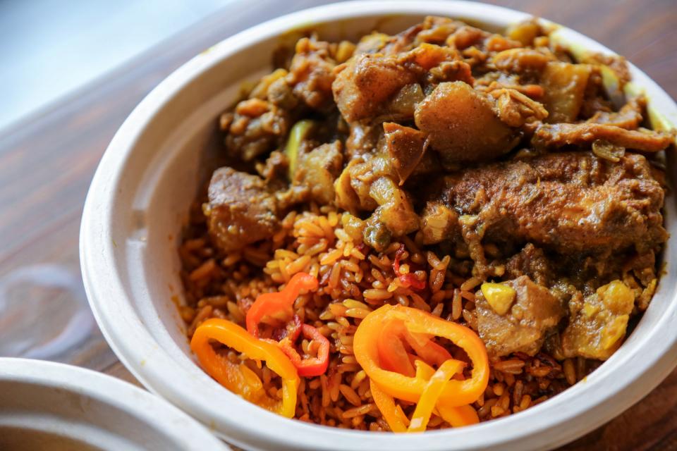 Curry chicken with jollof rice, a flavorful and spicy West African dish, is one of the options you may encounter at AfriFest: A Taste of Africa, taking place this weekend.