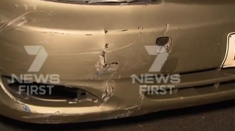 The accident occurred near the residence of another Port Adelaide player. Photo: 7 News