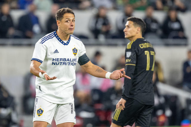 LOS ANGELES, CA - MAY 23: Javier Hern&#xe1;ndez #14 of Los Angeles Galaxy during the U.S. Open Cup Round of 16 match against Los Angeles FC at BMO Stadium on May 23, 2023 in Los Angeles, California.  Los Angeles Galaxy won the match 2-0 (Photo by Shaun Clark/Getty Images)