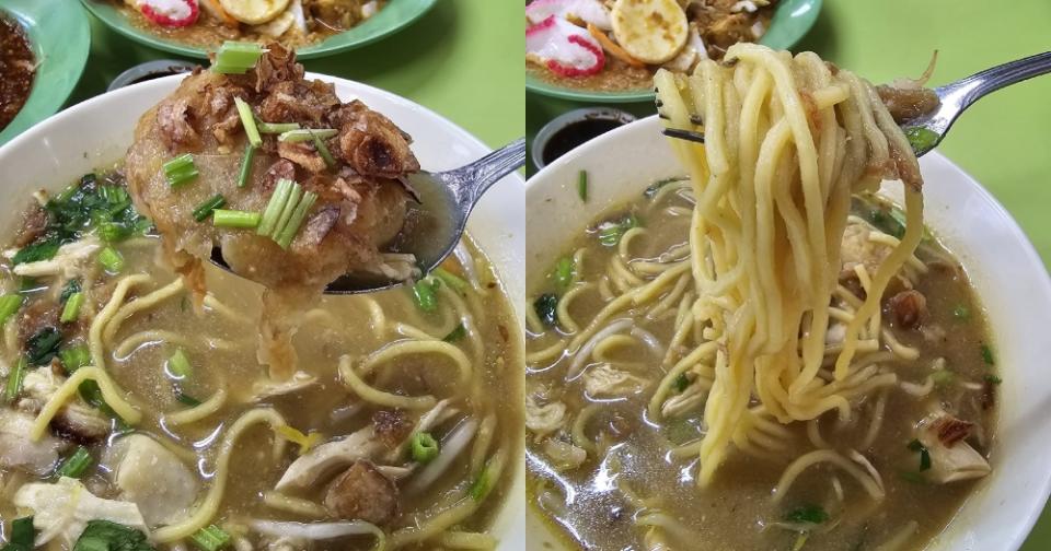 wedang - close up of begedil and noodles