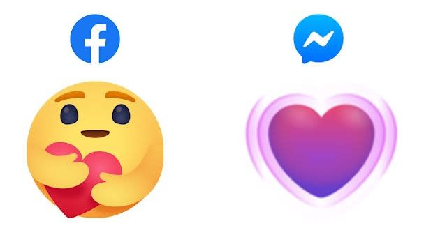 <p>臉書將推出兩款新的表情符號，分別為「CARE」和「紫色跳動愛心」，鼓勵大家犧牲共度難關。（圖／翻攝自推特）</p>
