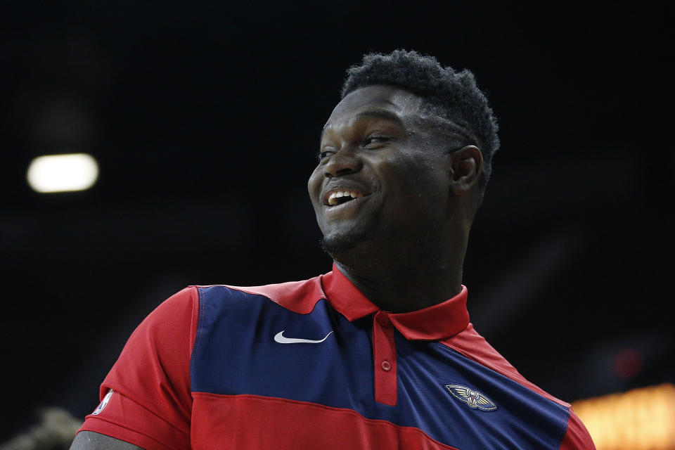 LAS VEGAS, NEVADA - JULY 08: Zion Williamson #1 of the New Orleans Pelicans looks on from the bench against the Chicago Bulls during Day 4 of the 2019 Las Vegas Summer League at the Thomas & Mack Center on July 08, 2019 in Las Vegas, Nevada. (Photo by Michael Reaves/Getty Images)