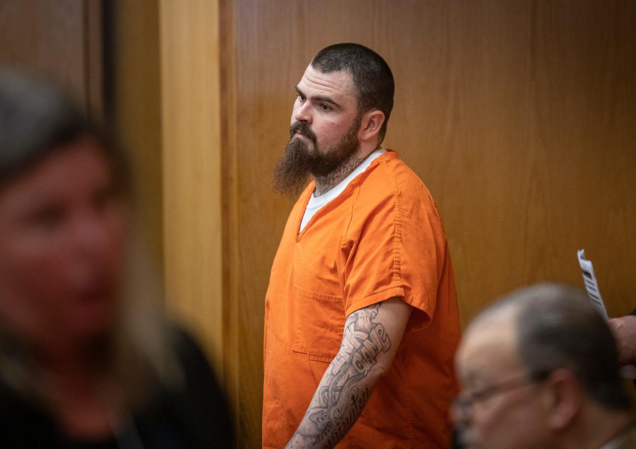 William Robert Wiggins appears in court for a hearing in his case in Bartow on Jan. 19, 2023. Wiggins is the brother of Tony T.J. Wiggins, who is charged in connection with the July 2020 triple slaying of three people at a lake in Frostproof.