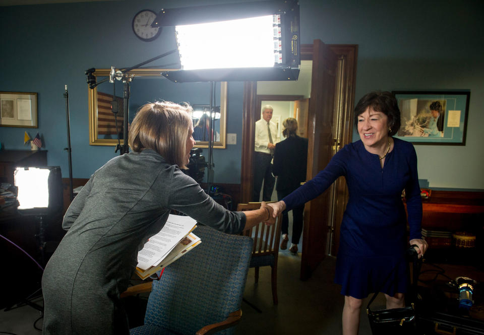 Behind the scenes of Katie Couric’s interview with Sen. Susan Collins