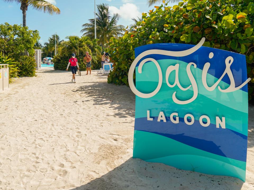 The entrace to Oasis Lagoon at CocoCay