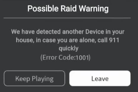 I FOUND ERROR CODE 1001 ON ROBLOX #robloxgamer #roblox #robloxhorror 