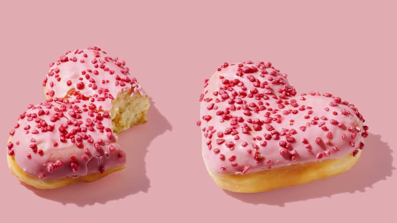 heart-shaped doughnuts