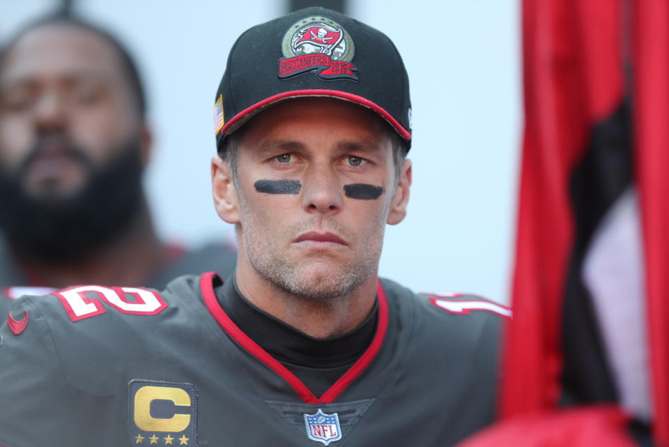 Tampa Bay Buccaneers quarterback Tom Brady (12) has dwindling fantasy value