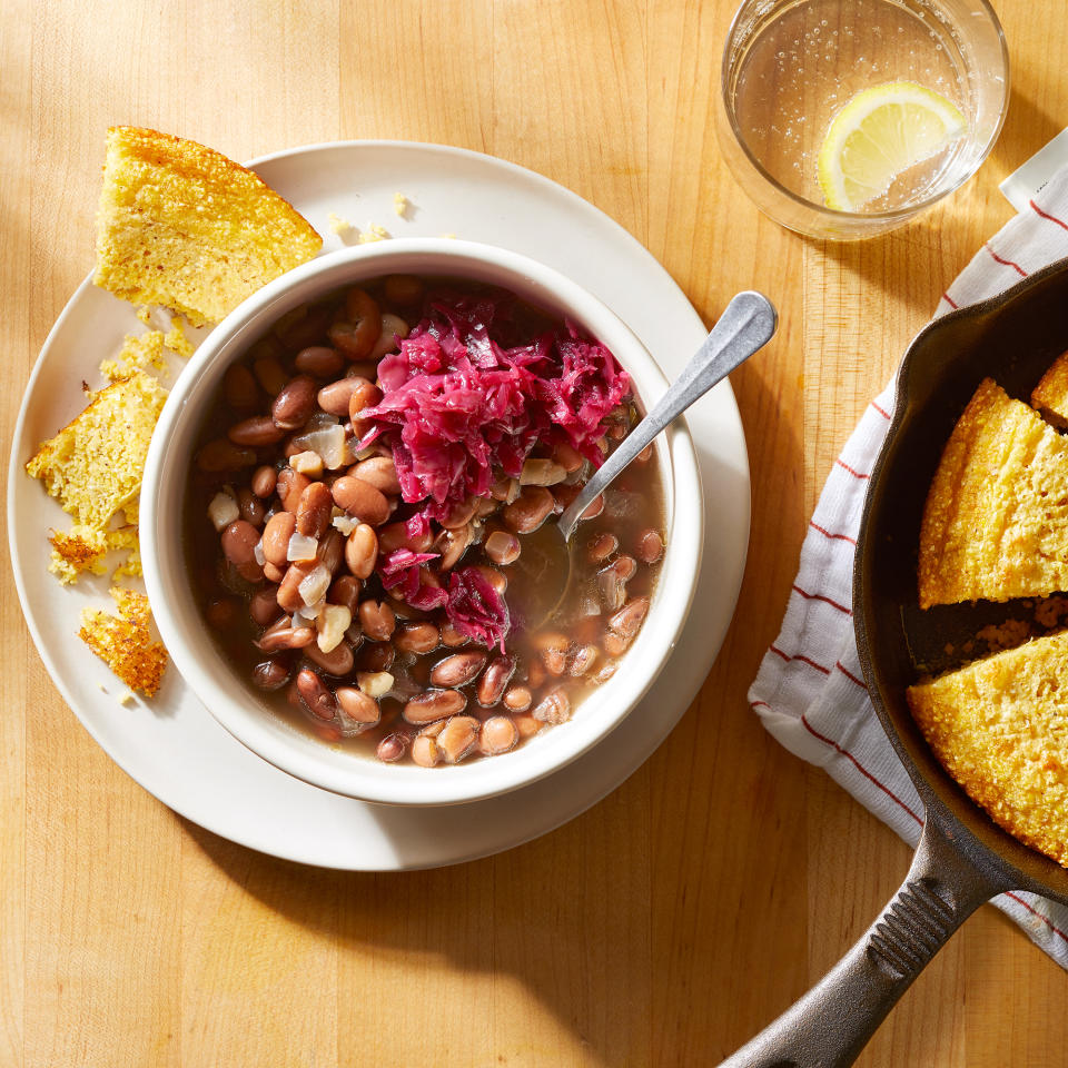 Soup Beans with Cornbread & Kraut