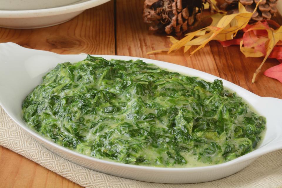 NOT SO GOOD: Creamed spinach