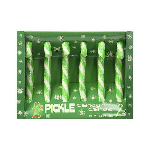 Fancy Pickle Flavored Candy Canes by Accoutrements