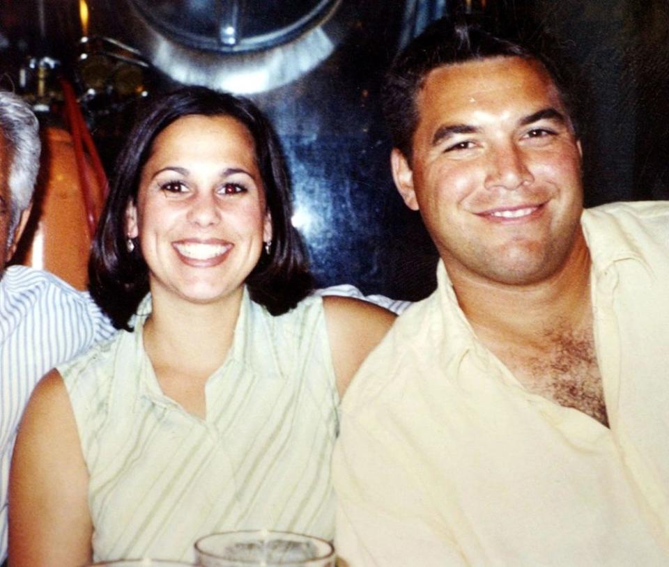 Scott Peterson (right) with his late wife, Laci Peterson