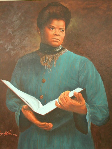 Painting, oil on canvas, Ida B. Wells-Barnett, by Larry Walker, 1994. Ida B. Wells-Barnett, who worked as a teacher and a journalist in Memphis, was an important advocate for African Americans’ and women’s rights. She formed a suffrage organization for African American women while living in Chicago and protested efforts to segregate African American women in a 1913 Washington, D.C., suffrage parade.