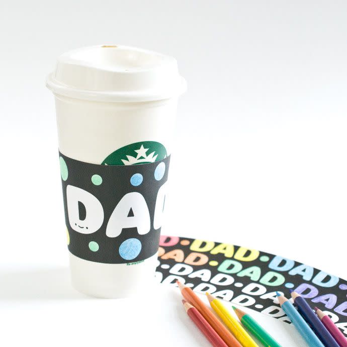 fathers day printable coffee sleeves