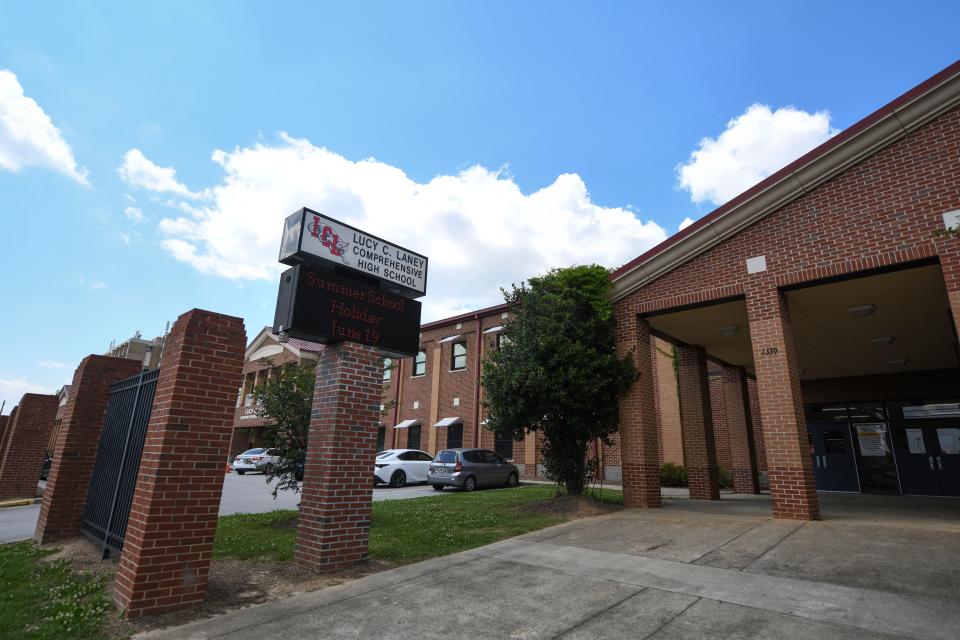 FILE - Lucy C. Laney High School on Friday, June 2, 2023. This year marks 75 years since the school was built.