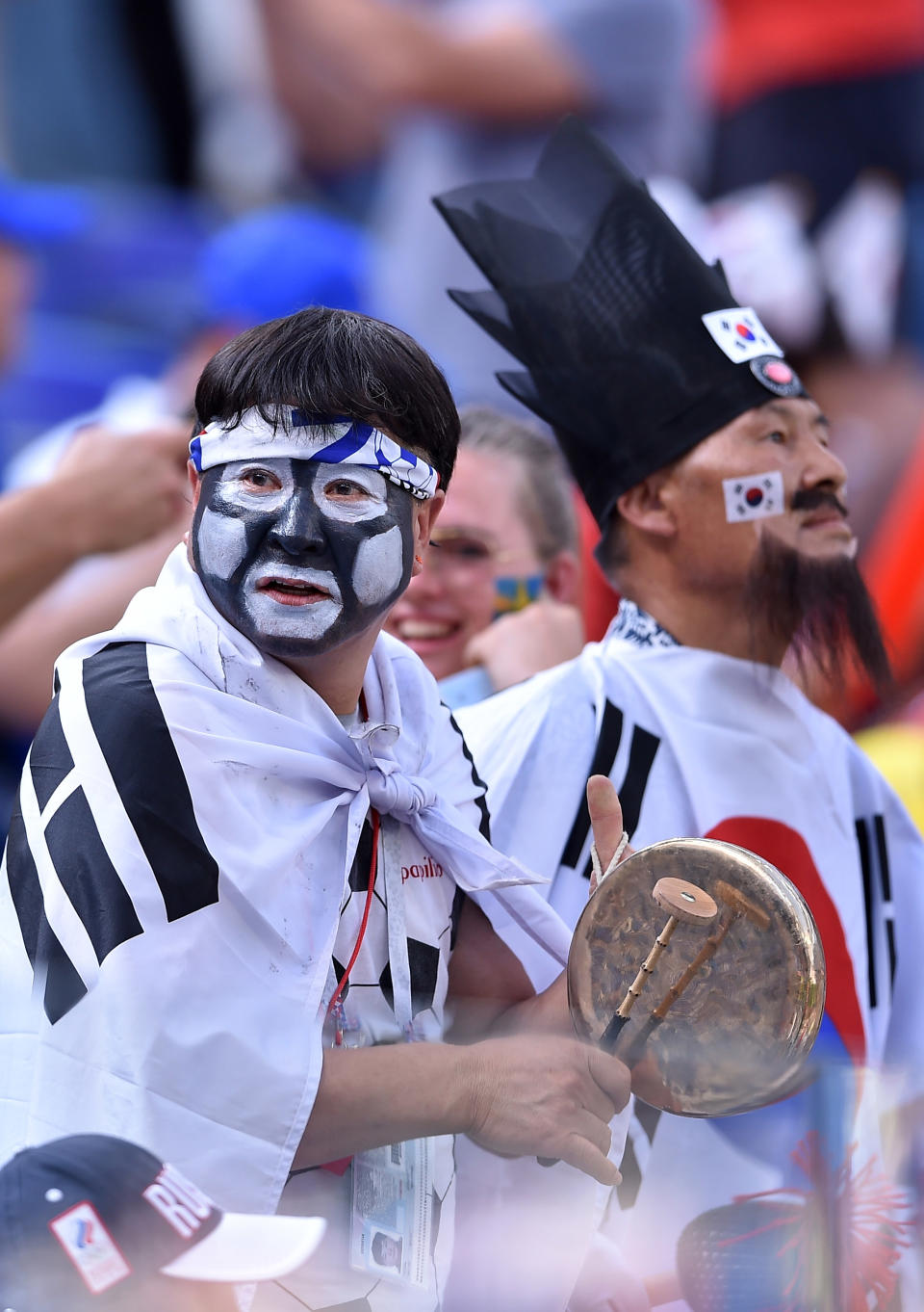 <p>Korea fans during the 2018 FIFA World Cup Russia group F match between Sweden and Korea Republic at Nizhniy Novgorod Stadium on June 18, 2018 in Nizhniy Novgorod, Russia. (Photo by Lukasz Laskowski/PressFocus/MB Media/Getty Images) </p>