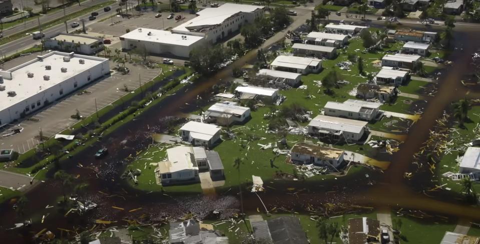 A screenshot of flooding from Duncan's video.