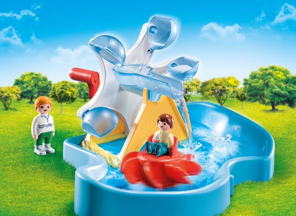 <p><strong>PLAYMOBIL</strong></p><p>walmart.com</p><p><strong>$29.99</strong></p><p>With the addition of water, this play set <strong>gives kids a sensory experience</strong> alongside an imaginative one. They can turn the crank to start the ride, and pour water to make the carousel spin. <em>Ages 18 months+</em></p>