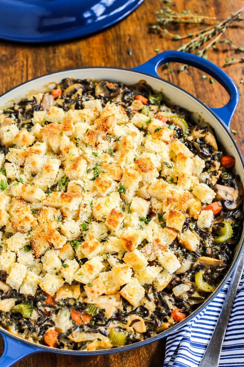 Chicken Wild Rice Casserole with Gruyère