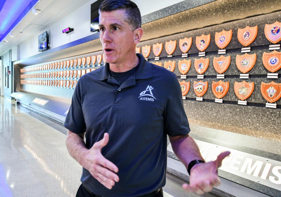 Jeremy Graeber Assistant Launch Director at Kennedy Space Center, FL talks about working inside the Launch Control Center June 14, 2022. Mandatory Credit: Craig Bailey/FLORIDA TODAY via USA TODAY NETWORK