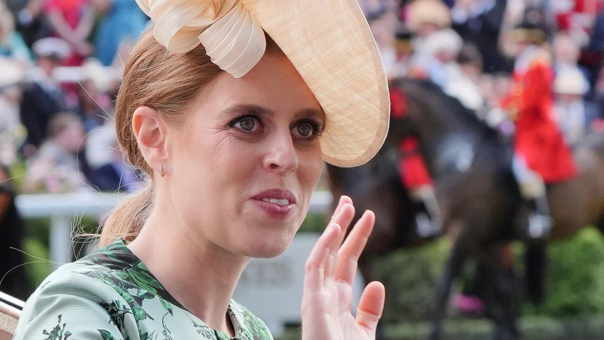 Princess Beatrice arrives by carriage on day four of Royal Ascot at Ascot Racecourse, Berkshire. Picture date: Friday June 21, 2024. 