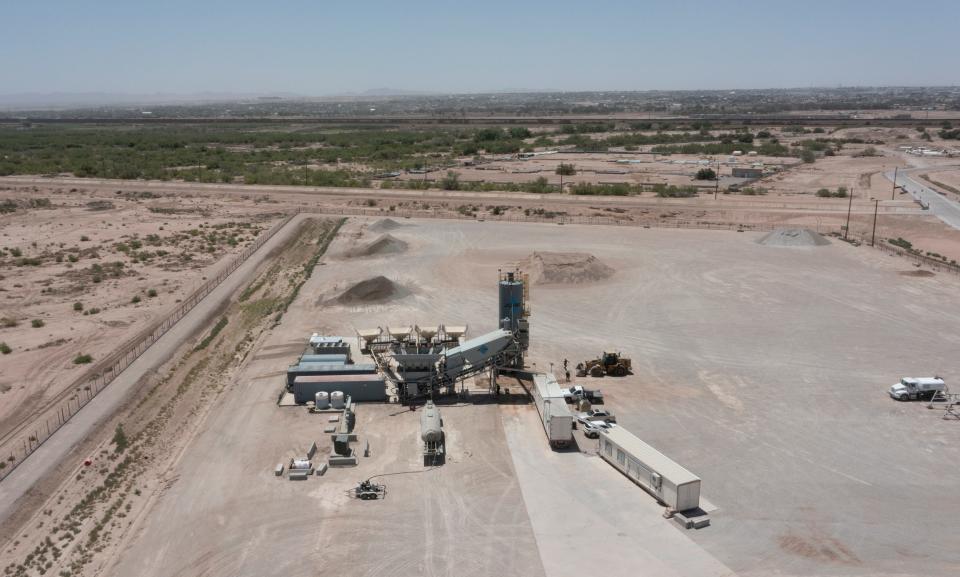 A cement plant to the north of Rio del Bosque is photographed using a drone on May 6, 2024.