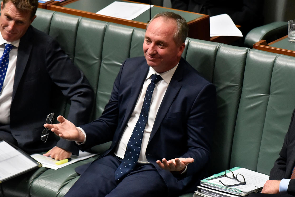 Barnaby Joyce's latest scandal involves his affair with former staffer Vikki Campion.&nbsp;The Australian politician once lost his seat because he was a&nbsp;dual citizen of New Zealand, and famously threatened to euthanize actor Johnny Depp's dogs. (Photo: Michael Masters via Getty Images)