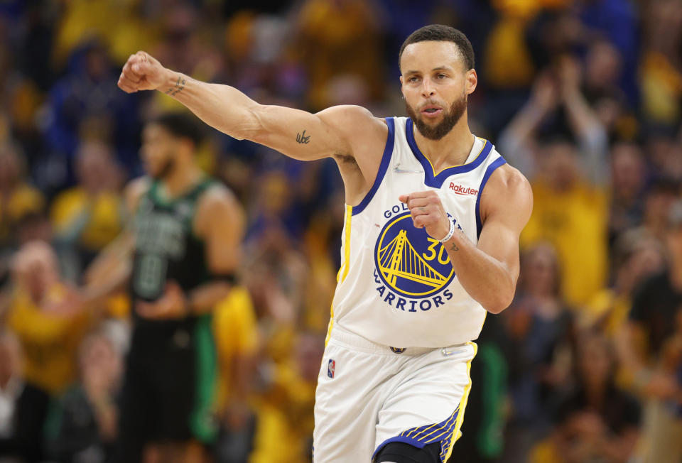 Stephen Curry should reward fantasy managers fortunate enough to draft him this season. (Photo by Ezra Shaw/Getty Images)