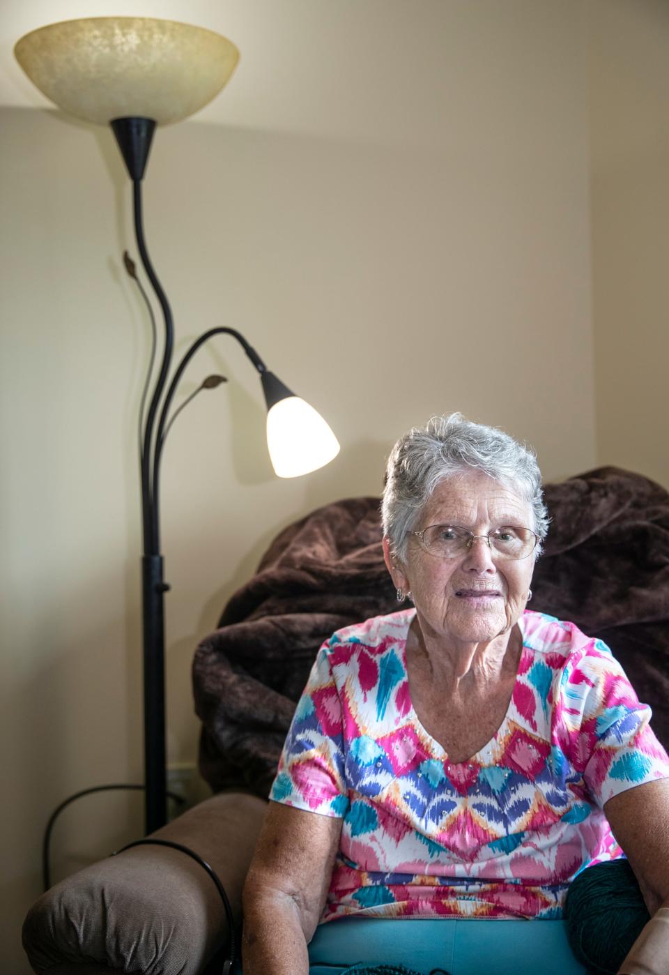 Mary Lou Miller, 82, a resident at Magnolia Springs Senior Living Community, was asked about memories of her father's on Father's Day. May 24, 2022