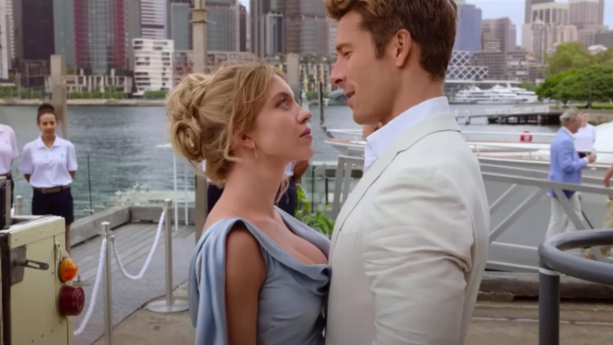  Sydney Sweeney and Glen Powell in Anyone But You. 