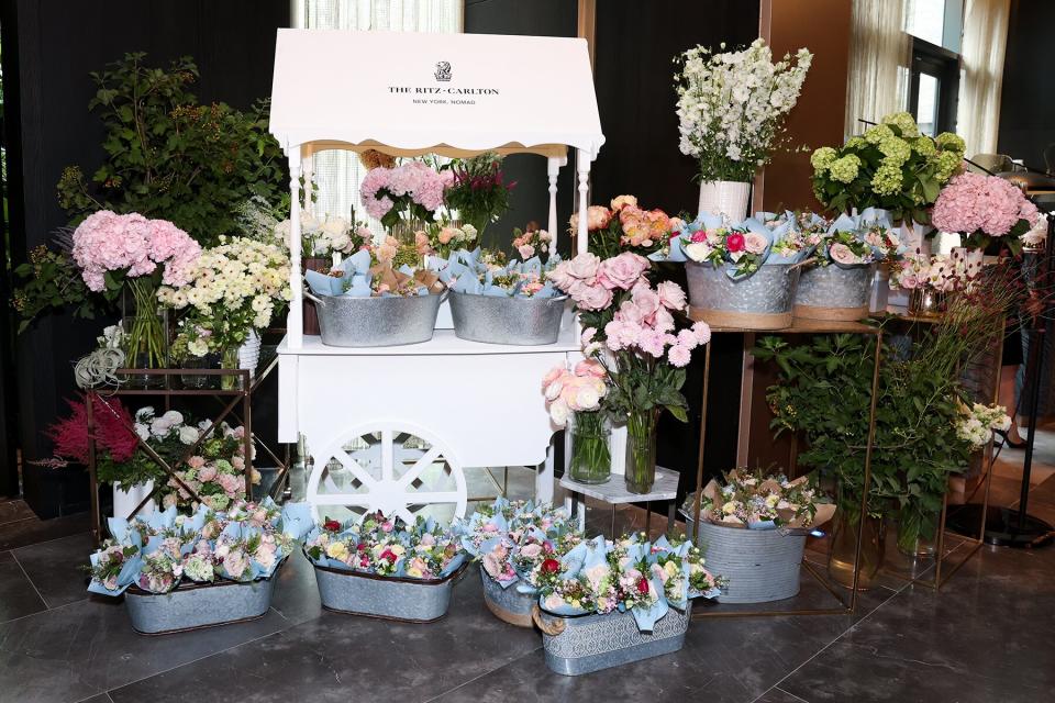 The flower cart inside The Ritz-Carlton New York, Nomad