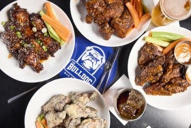 More than 20 house-made sauces are among the offerings on the elevated bar menu at Bulldog Bar & Lounge, 5380 N. College Ave., Indianapolis.