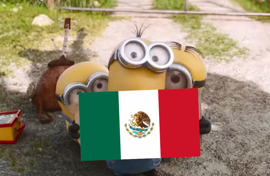 Minions with a Mexican flag superimposed