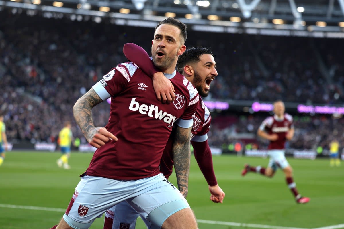 West Ham United’s Danny Ings (PA Wire)