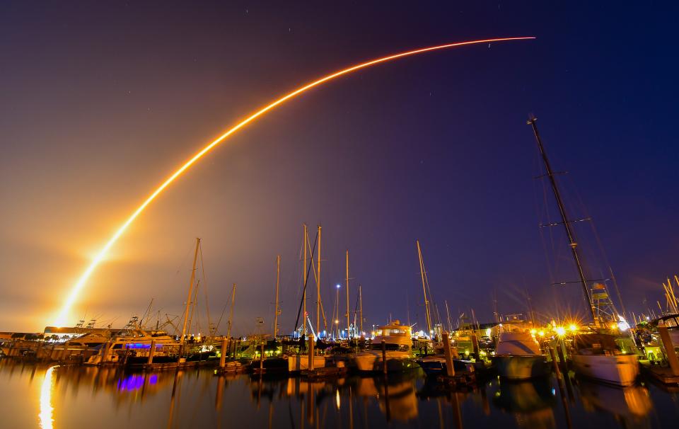 Launch of a SpaceX Falcon 9 rocket on Starlink Mission 6-58 launching another batch of Starlink satellites into orbit. The rocket launched at 8:53 p.m. EDT on Sunday, May 12th from Launch Complex 40 at Cape Canaveral Space Force Station.