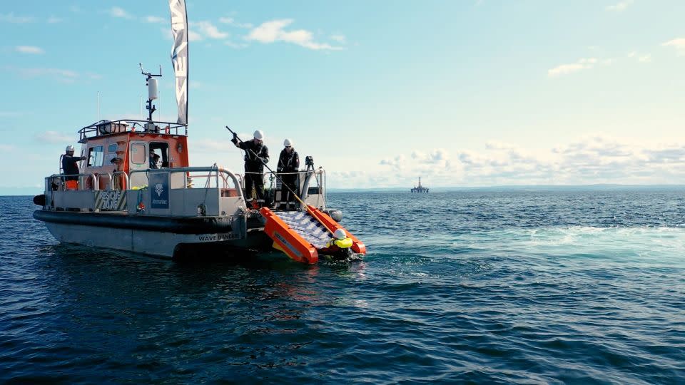 Zelim says its Swift system, pictured, can help people get out of the water in just 30 seconds. - CNN