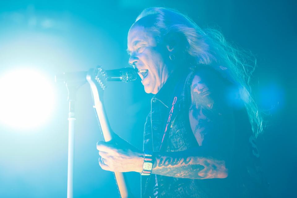 Rickey Medlocke performs with Lynyrd Skynyrd at the Stagecoach country music festival, Indio, Calif., April 27, 2019.