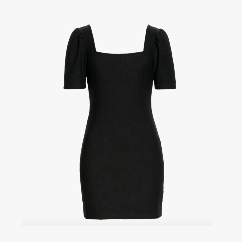 Club Monaco square-neck puff-sleeve minidress