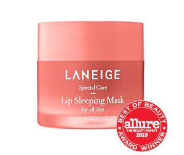 Get this <a href="https://fave.co/37LKx17" target="_blank" rel="noopener noreferrer">LANEIGE Lip Sleeping Mask on sale</a> (normally $22) during Sephora's Holiday Savings Event with code <strong>HOLIDAYFUN</strong> at checkout.