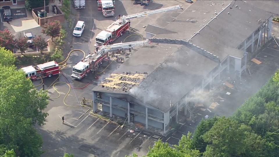 A fire broke out at an old motel building in Gastonia Thursday.