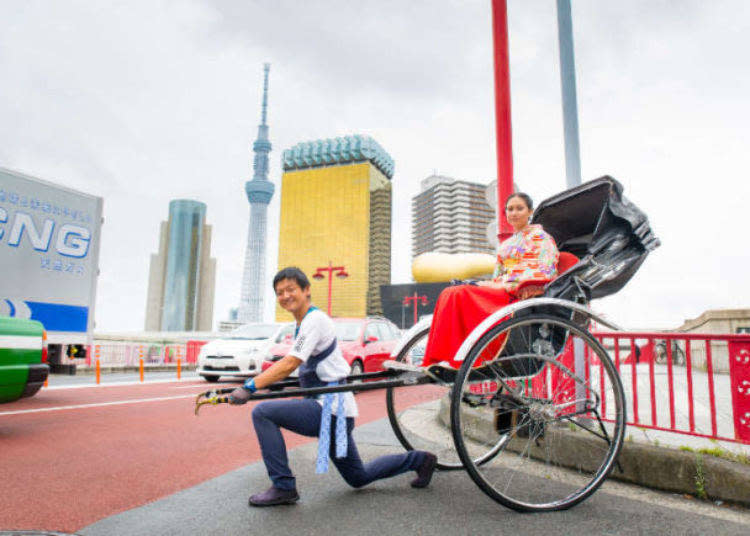 淺草路上隨處可見的人力車