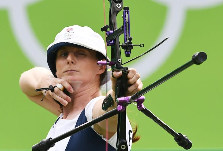 British archer Naomi Folkard competes in the Rio Olympics last August