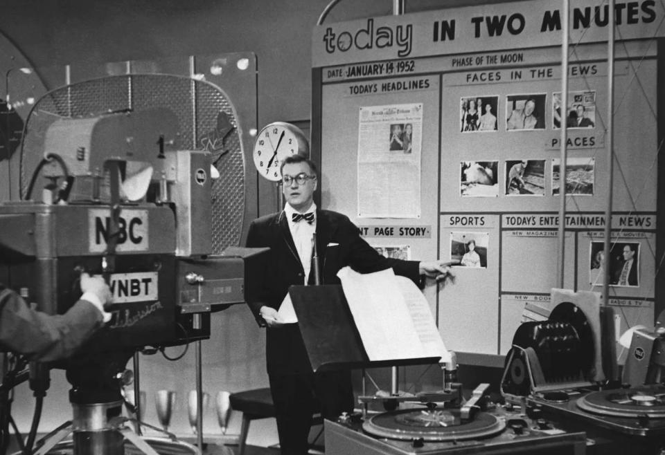 David Cunningham Garroway was the founding host and anchor of NBC's Today from 1952 to 1961. This is the first broadcast in Jan. 14, 1952. (NBC)