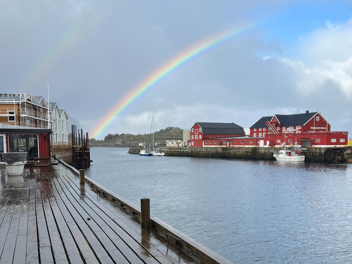 Rainbow’s end: Henningsvaer in Norway’s Lofoten Islands (Simon Calder)